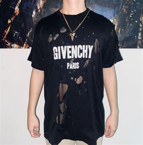 givenchy destroyed t shirt replica|how to find givenchy clothes.